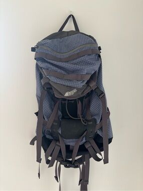 Blue/Gray Alpine MEC Mountain Equipment Co-op backpack